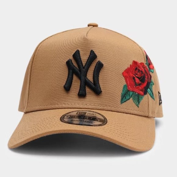 New Era New York Yankees Roses 9FORTY A-Frame Snapback Hat Cap Wheat - RARE - Picture 1 of 12